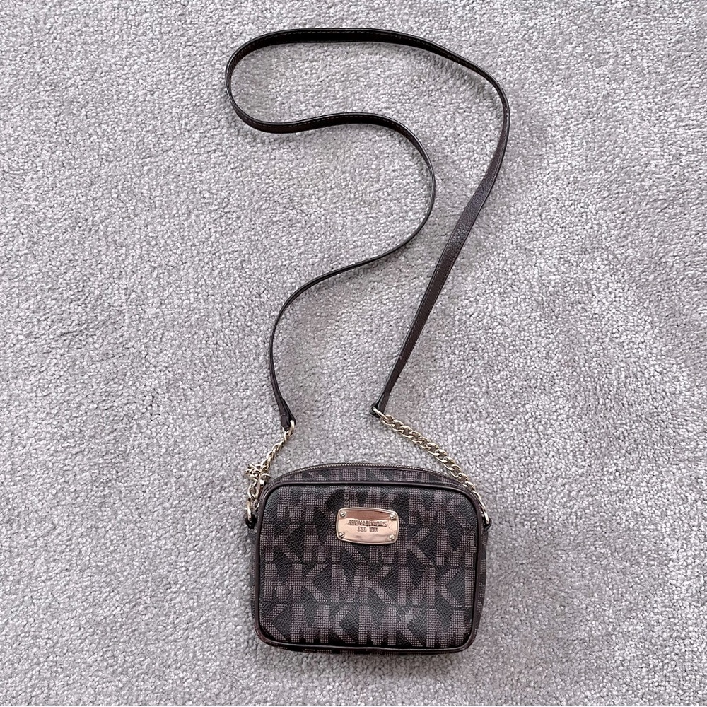 EUC Michael Kors Crossbody Bag in Logo-print Canvas